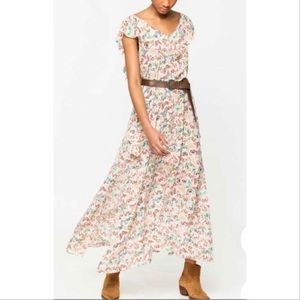 Zadig & Voltaire Reen Butterfly Silk Midi Dress Size Small